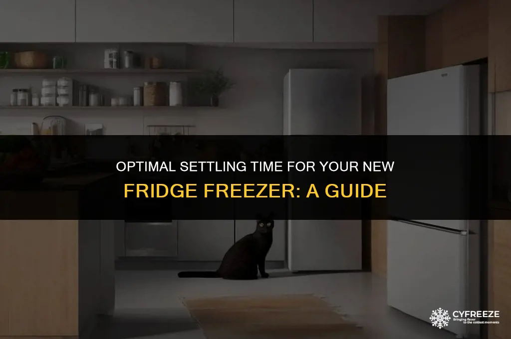 how long do you leave a fridge freezer to settle