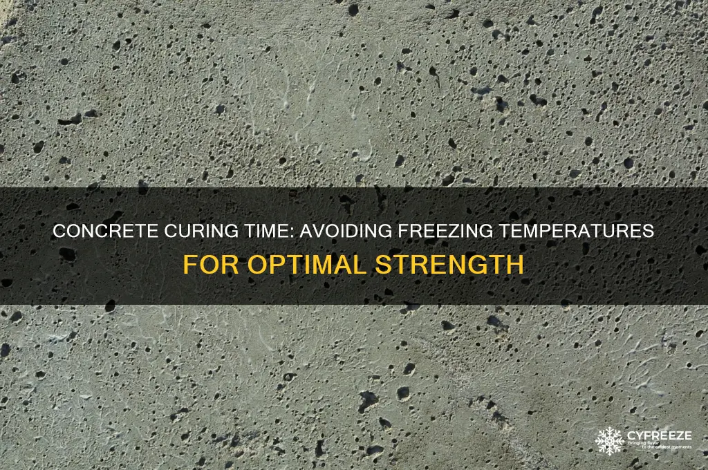 how long does concrete need to cure before freezing temperatures