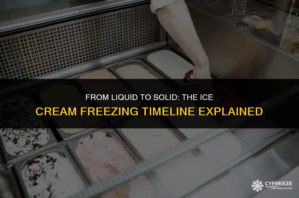 how long does it take for ice cream to freeze