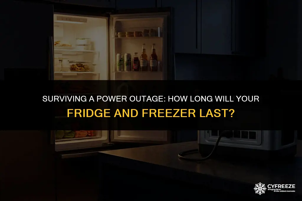 how long fridge freezer witrhout poer