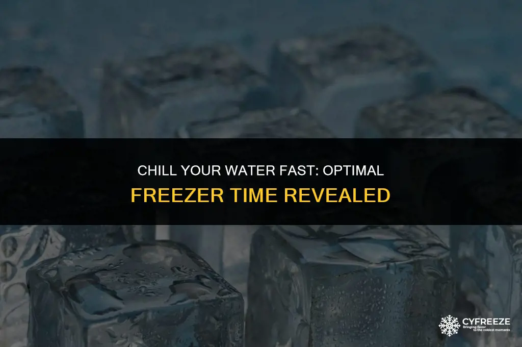how long i nthe freezer will chill my water