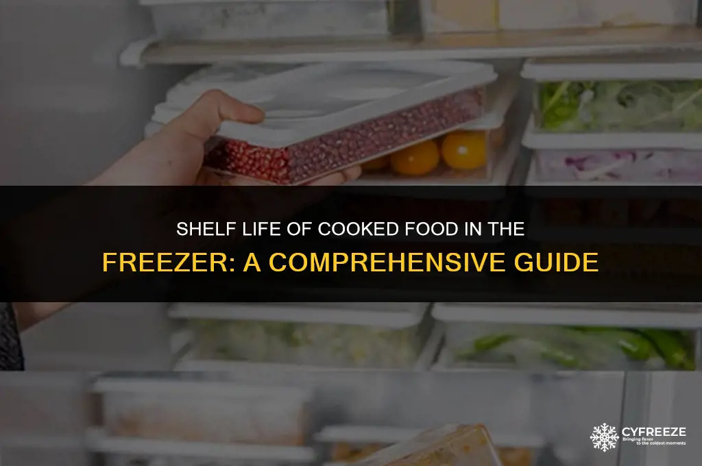 how long is cooked food good in the freezer