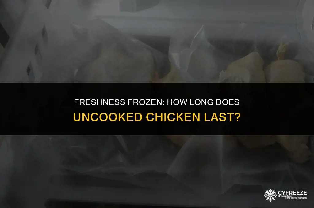 how long is uncooked chicken good for in the freezer