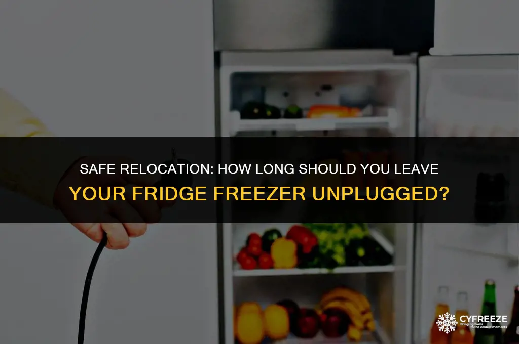 how long leave fridge freezer after moving