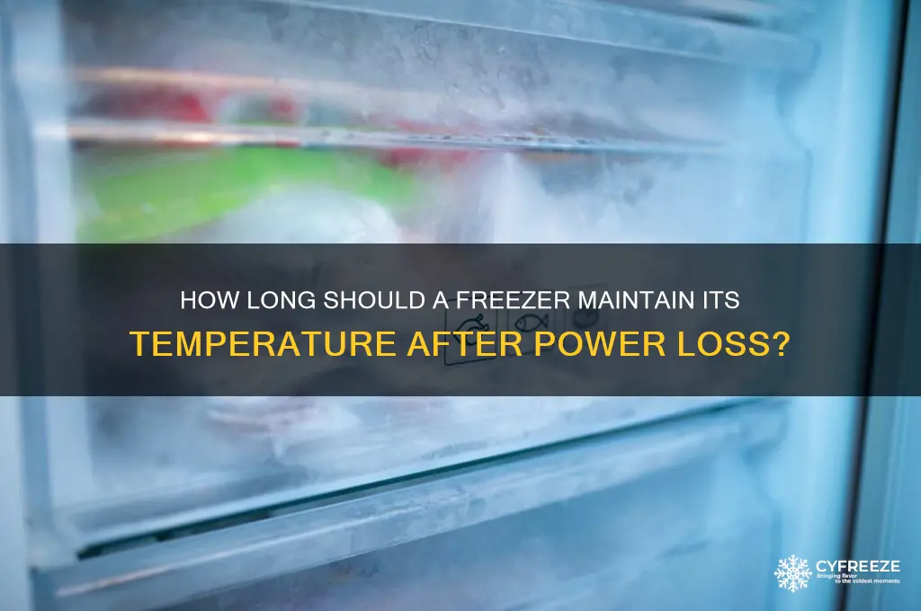 how long should a freezer hold it