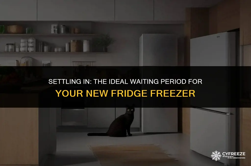 how long should a fridge freezer stand after being moved