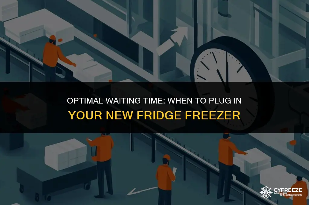 how long should a new fridge freezer stand for