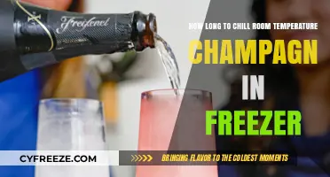 Quickly Chill Room Temperature Champagne in the Freezer: A Guide