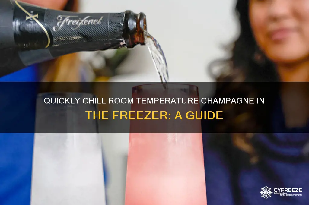 how long to chill room temperature champagne in freezer