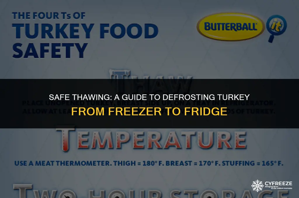 how long to defrost turkey from freezer to fridge