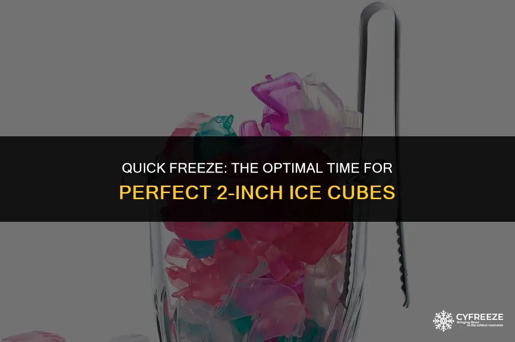 how long to freeze 2 inch ice cubes