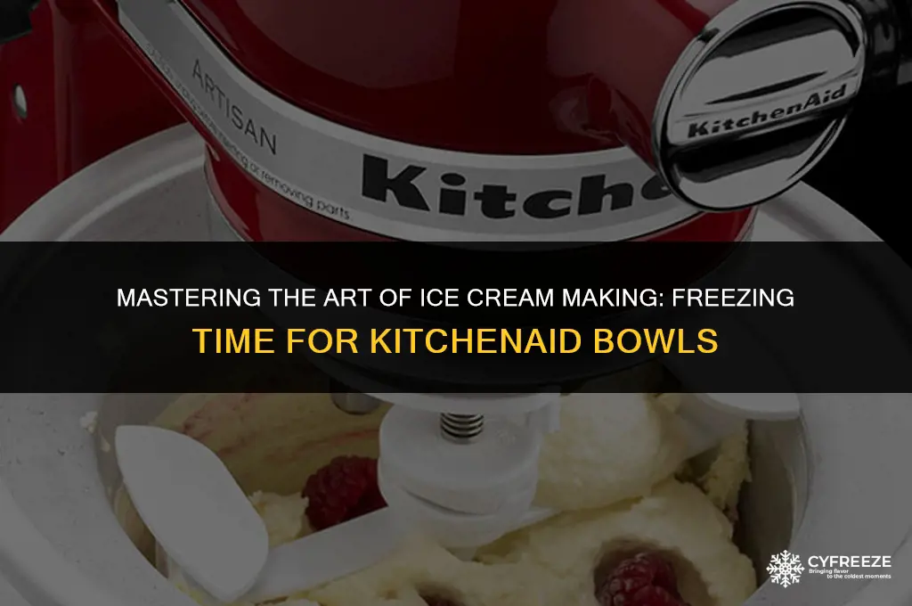 how long to freeze kitchenaid ice cream bowl