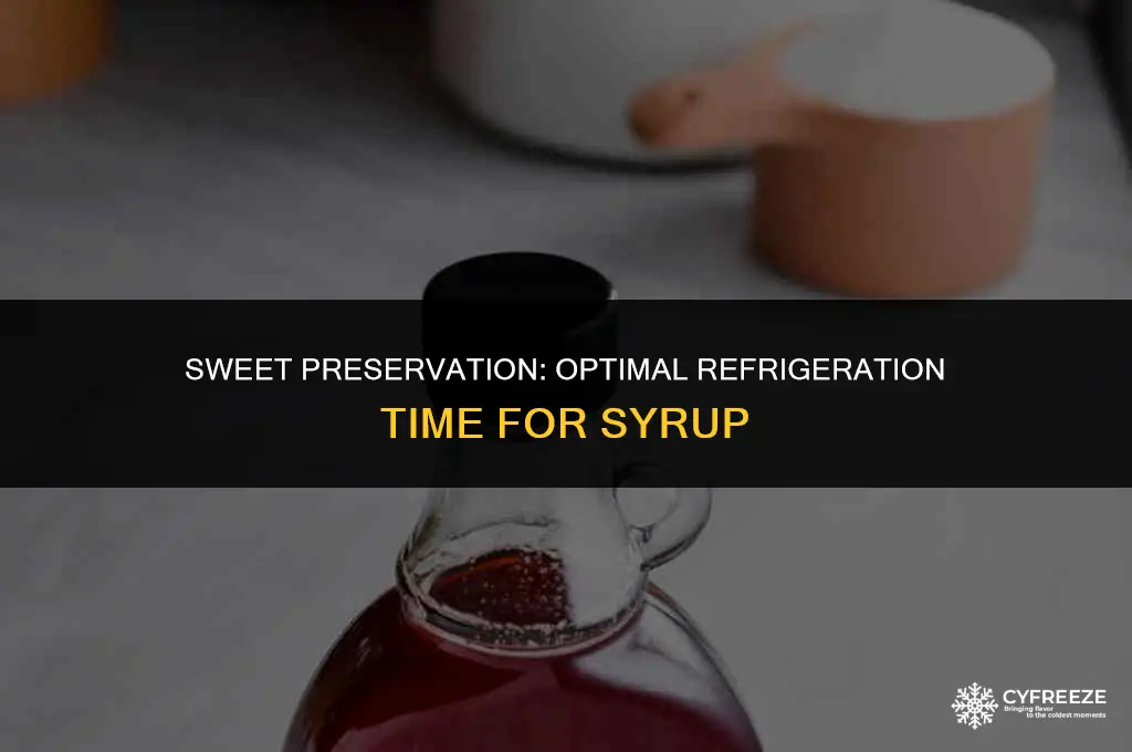 how long to freeze syrup in fridge