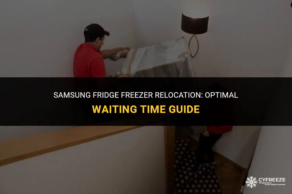 how long to leave a samsung fridge freezer after moving