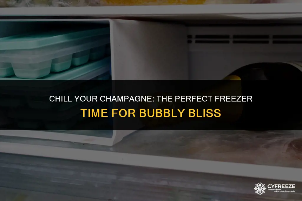 how long to put champagne in freezer
