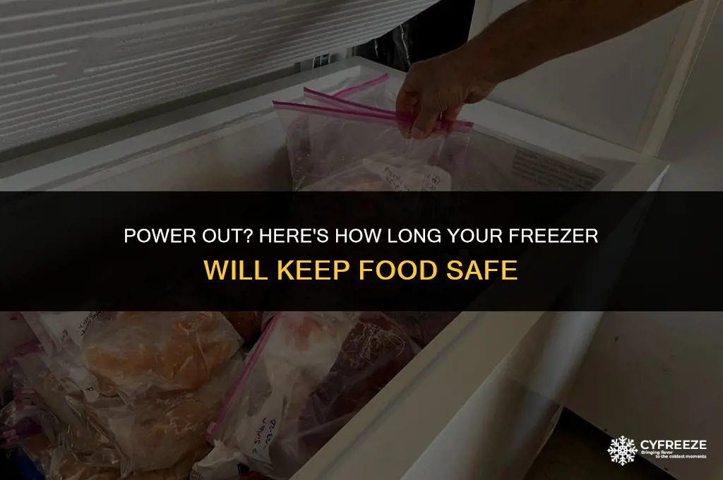 how long will a freezer hold temp without power