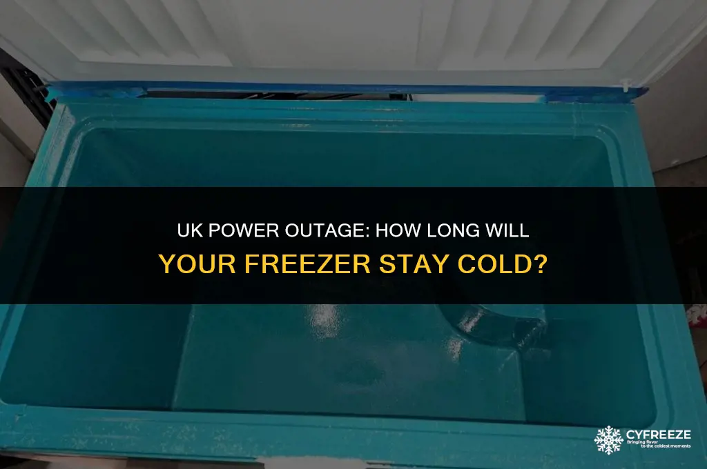 how long will a freezer stay cold without power uk