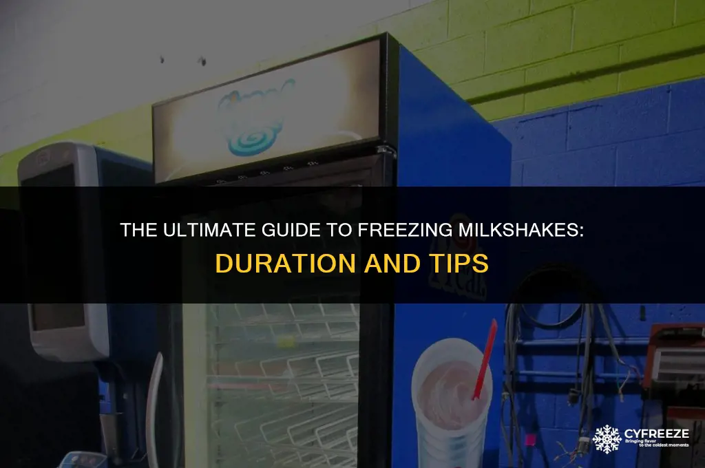 how long will a milk shake stay in the freezer