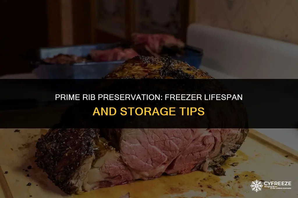how long will a prime rib last in the freezer