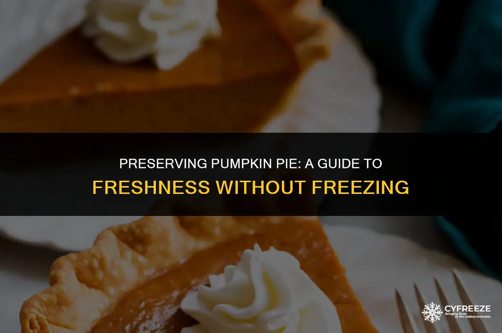 how long will a pumkin pie keep without freezing