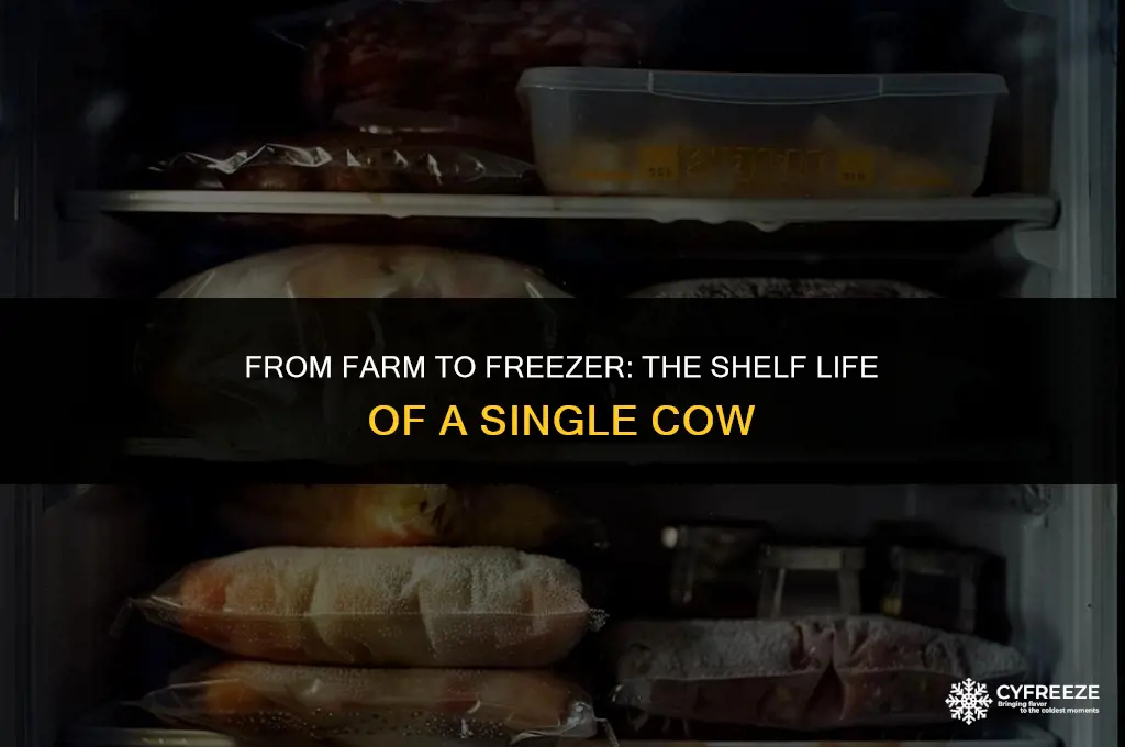how long will a single cow last in the freezer
