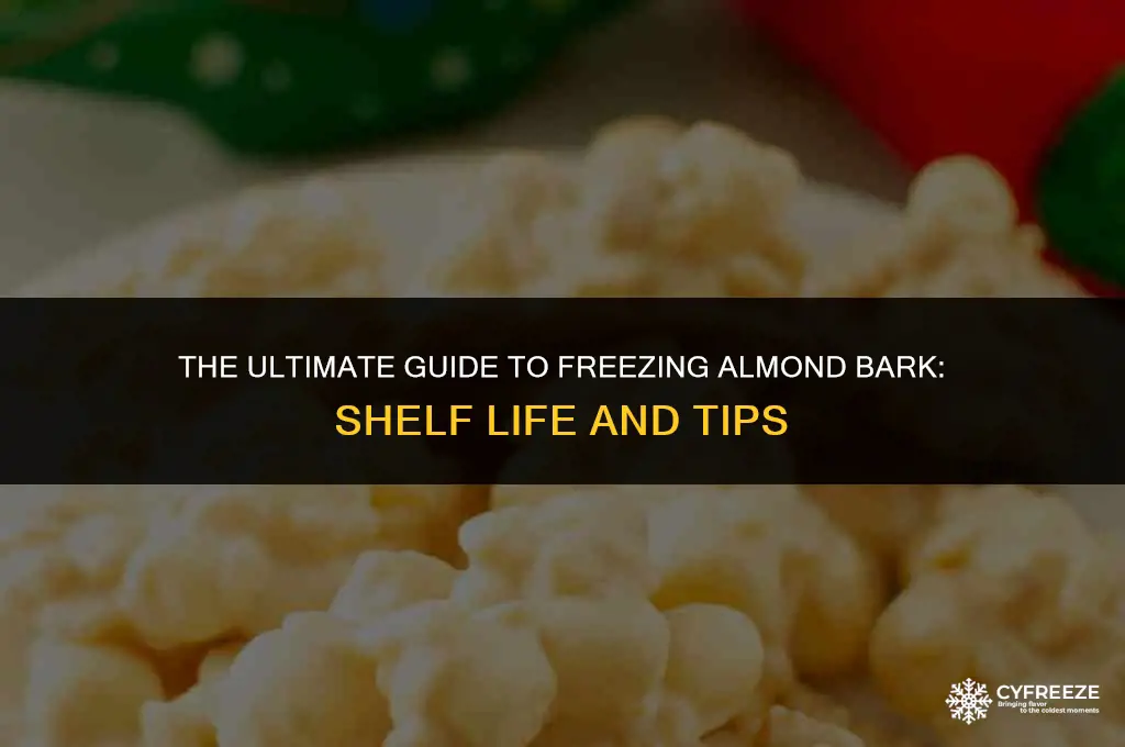 how long will almond bark keep in the freezer