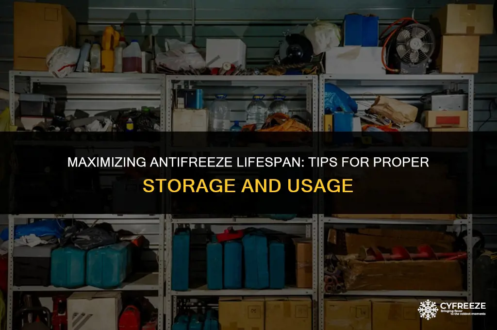 how long will anti freeze last after its opened