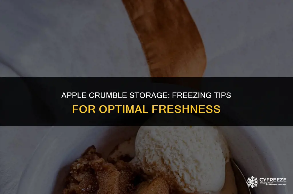 how long will apple crumble keep in the freezer