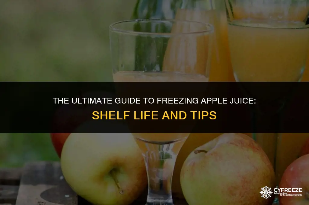 how long will apple juice freezer
