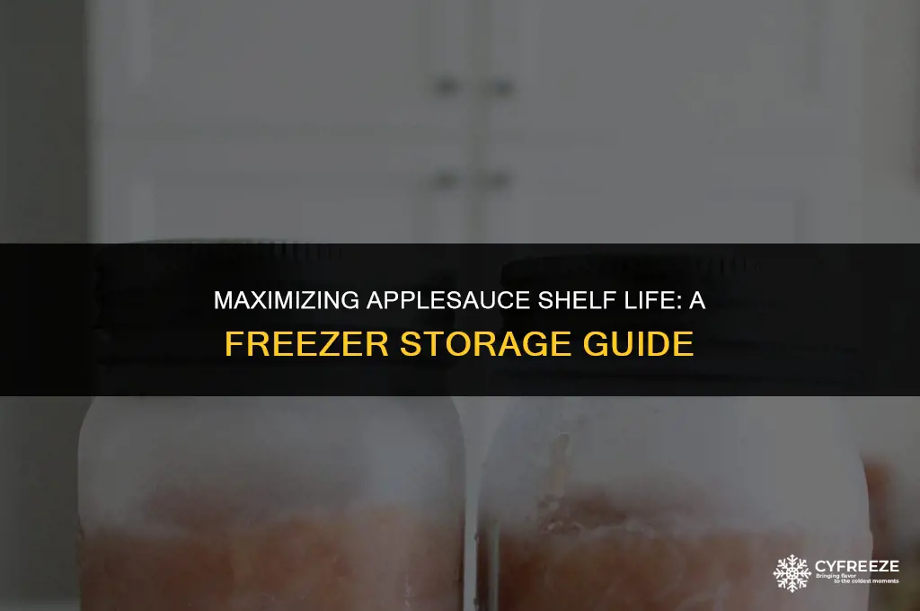 how long will applesauce last in the freezer