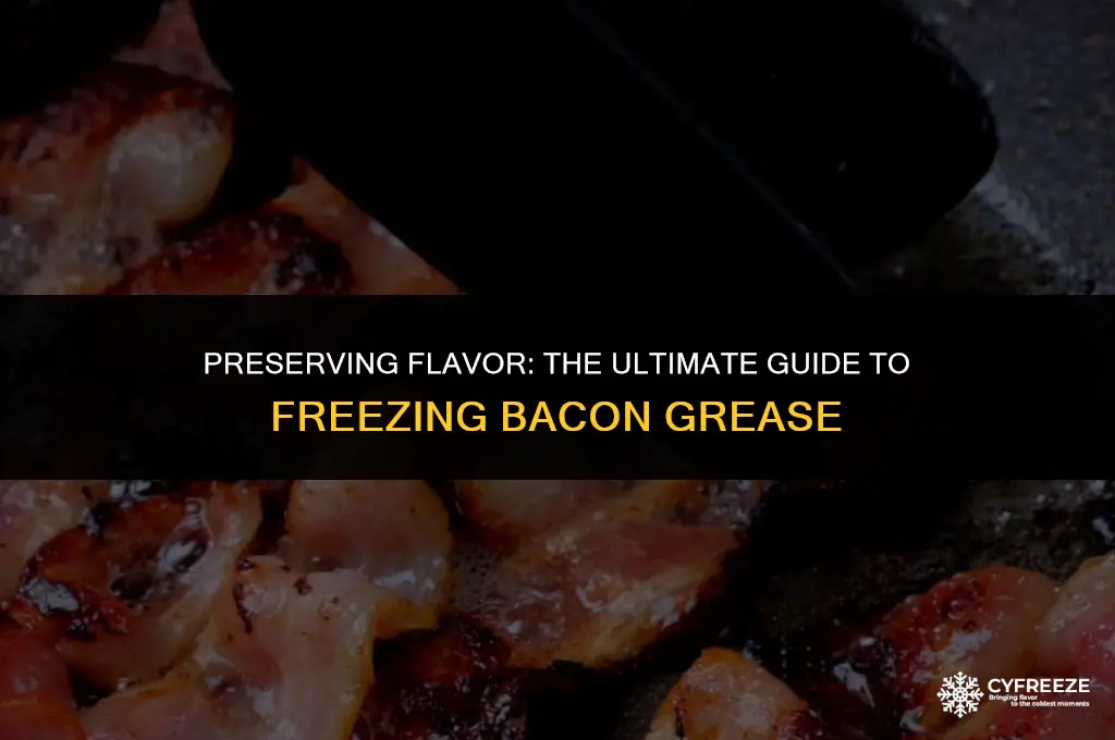 how long will bacon grease keep in the freezer