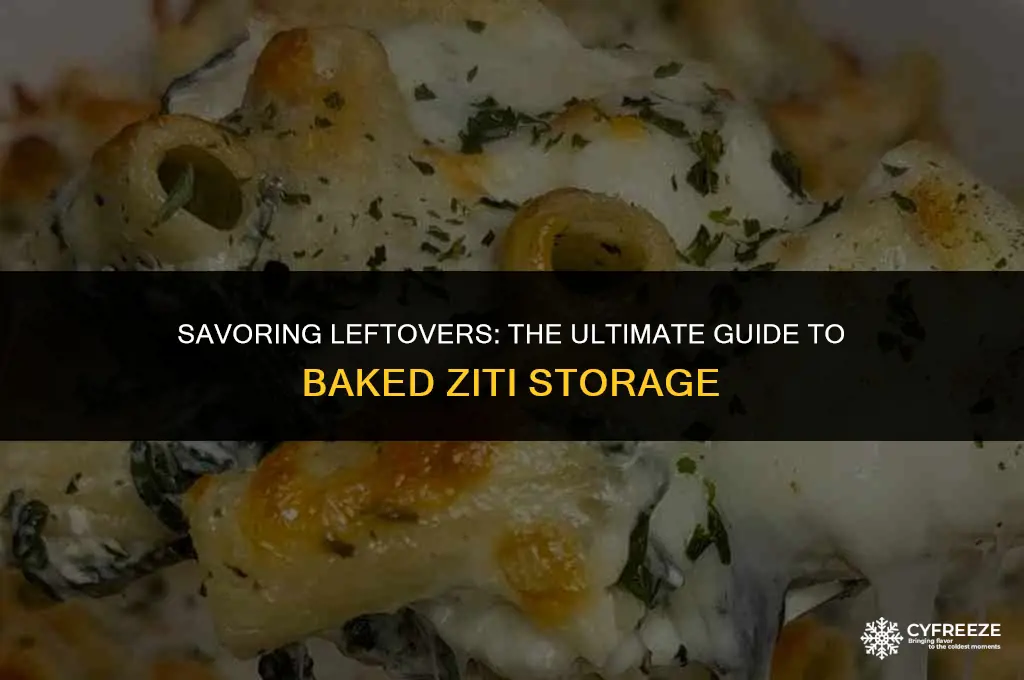 how long will baked ziti last before freezing