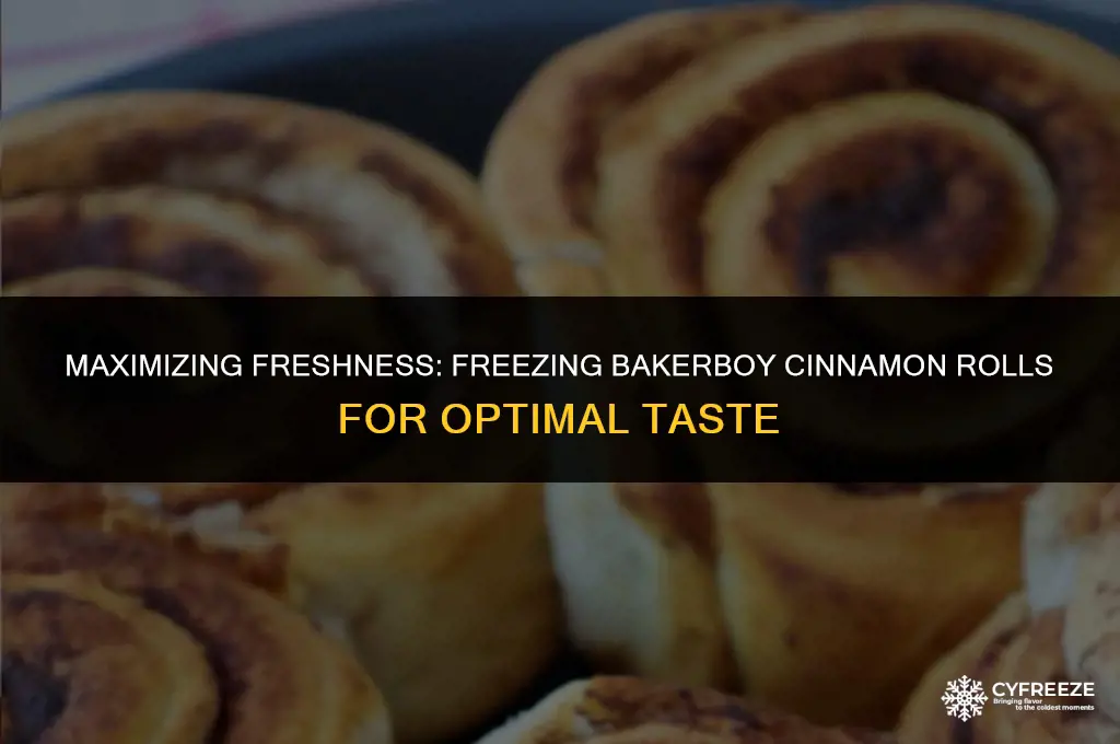 how long will bakerboy frozen cinnamon rolls keep in freezer