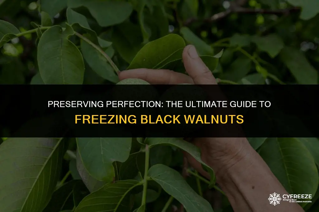 how long will black walnuts keep in the freezer