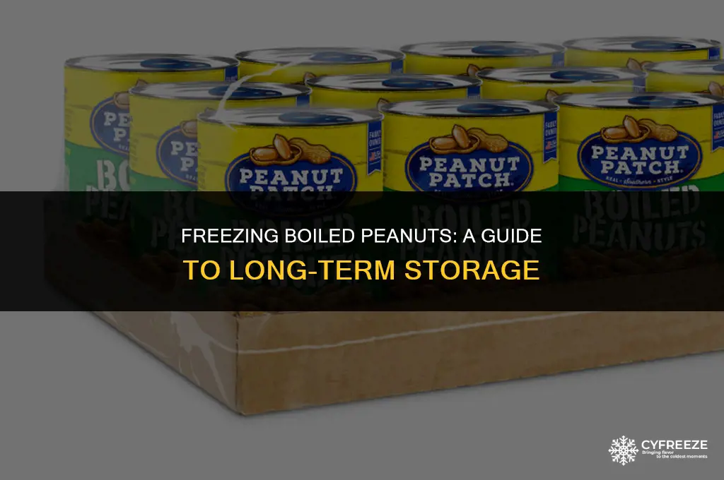 how long will boiled peanuts keep in freezer