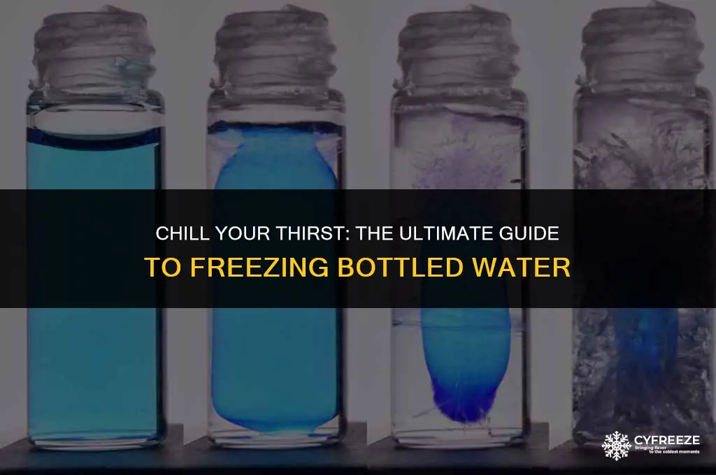 how long will bottled water get cold in freezer