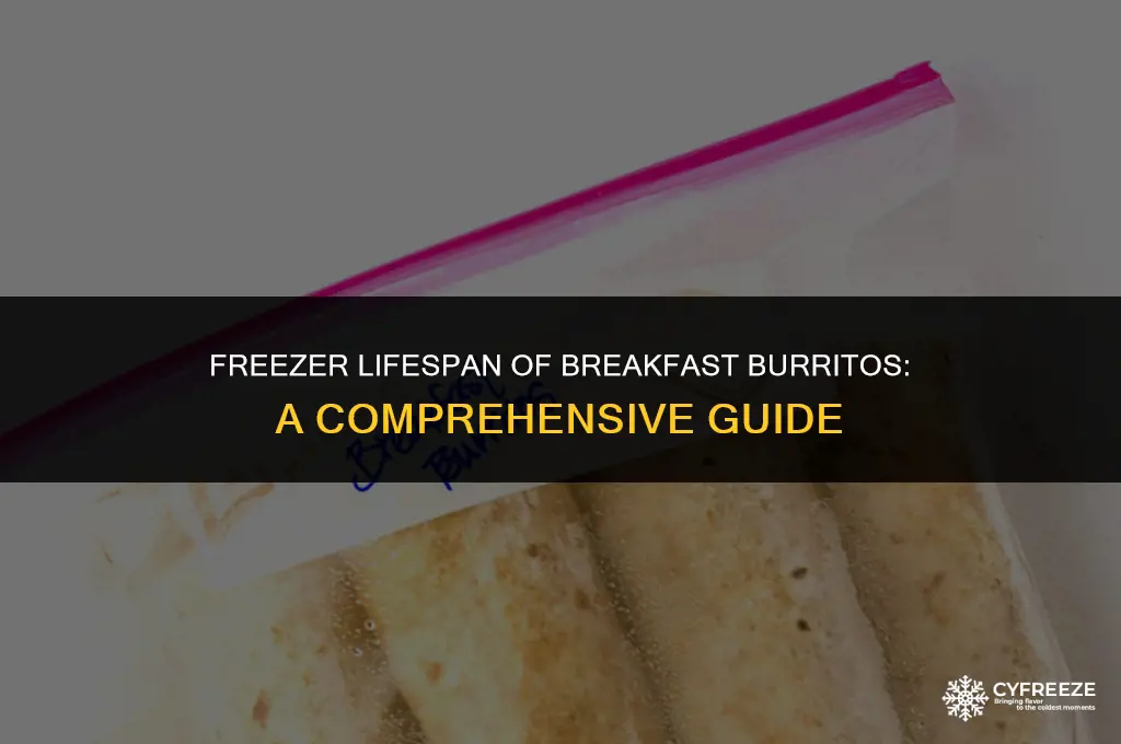 how long will breakfast burritos last in the freezer