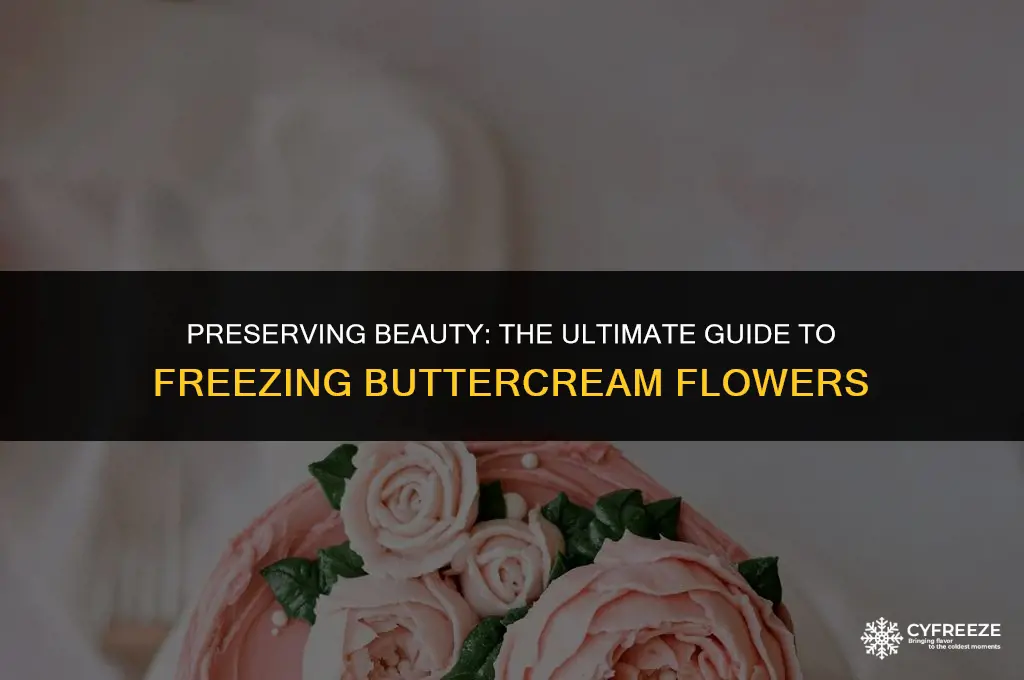 how long will buttercream flowers keep in the freezer