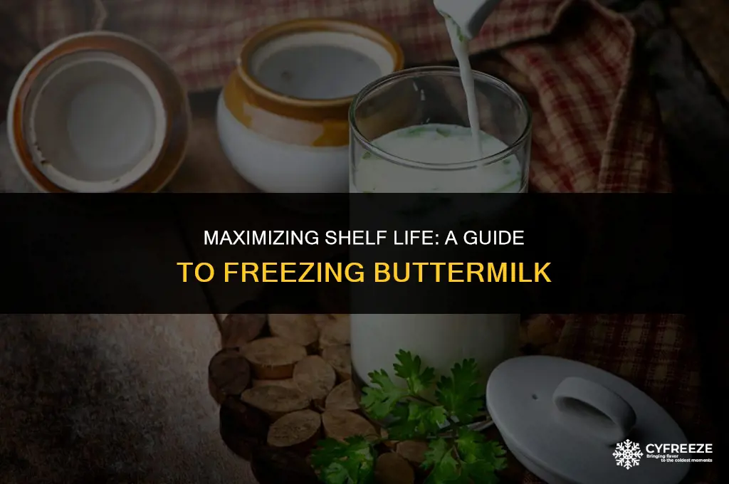 how long will buttermilk keep in the freezer