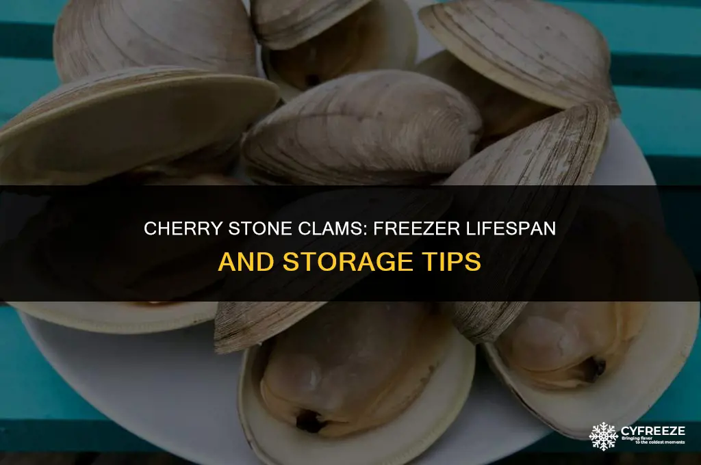 how long will cherry stone clams last in the freezer