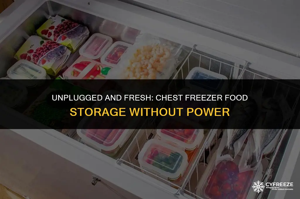 how long will chest freezer keep food without power button