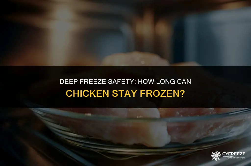 how long will chicken remain safe in deep freeze