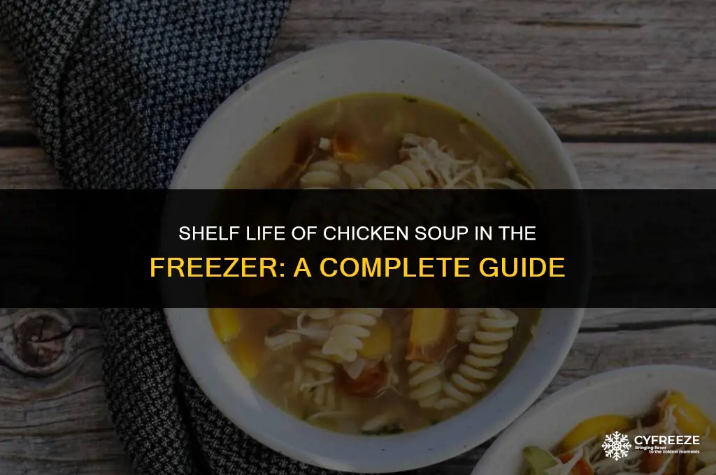 how long will chicken soup keep in the freezer