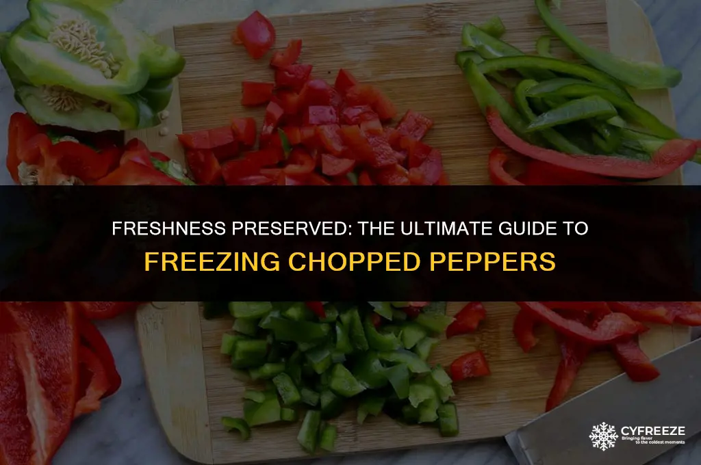 how long will chopped peppers keep in the freezer