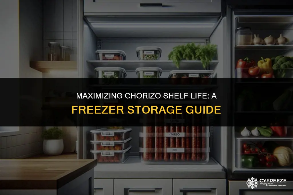 how long will chorizo last in freezer