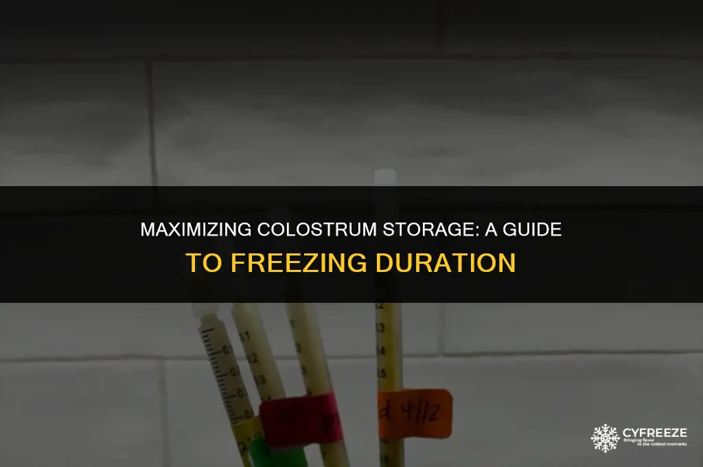 how long will colostrum last in freezer