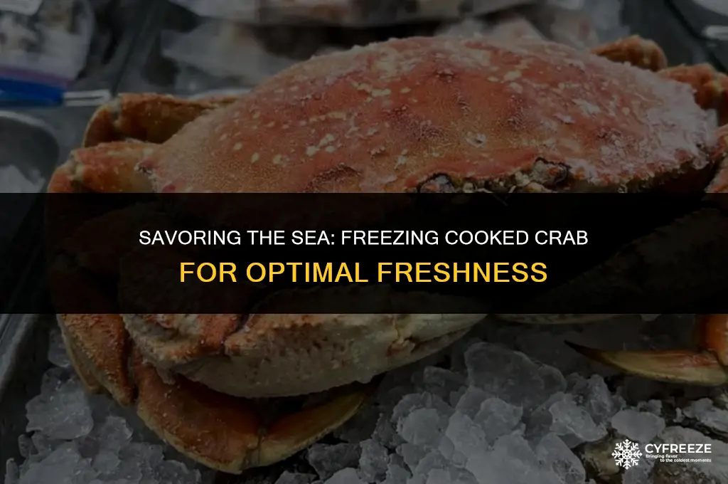 how long will cooked crab last in the freezer