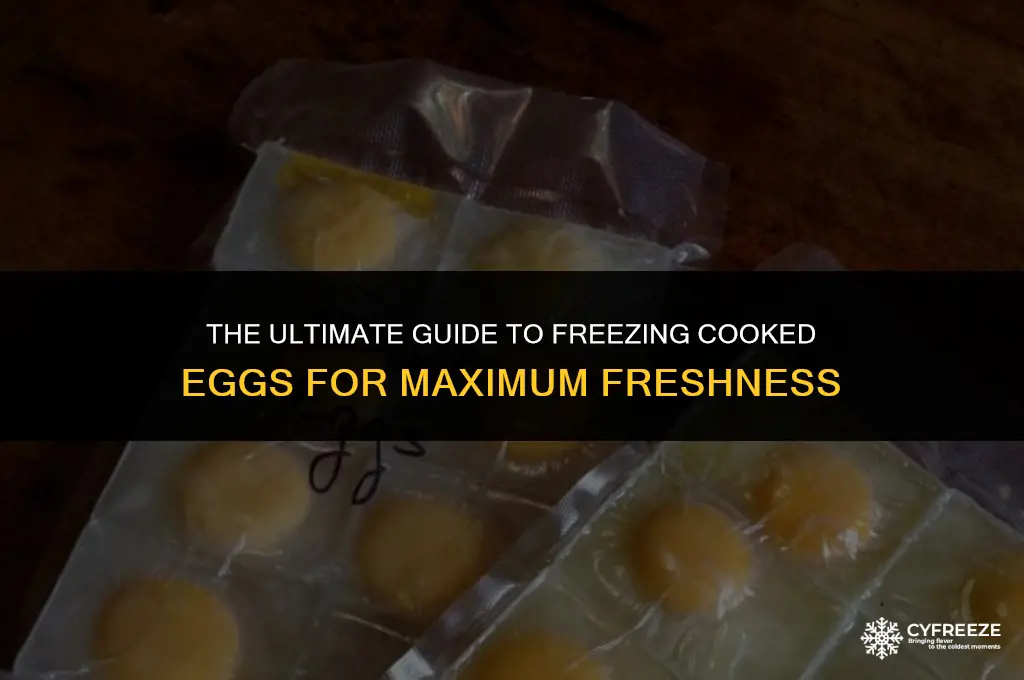 how long will cooked eggs keep in the freezer