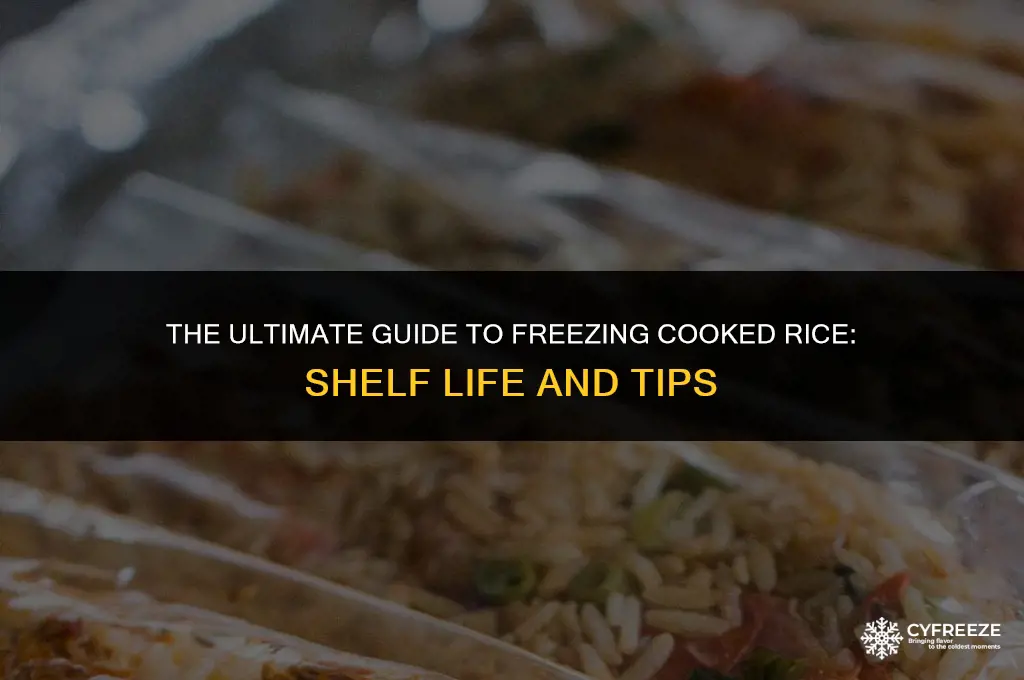 how long will cooked rice keep in the freezer