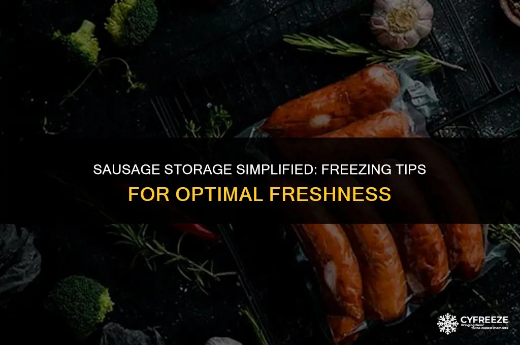 how long will cooked sausage keep in the freezer
